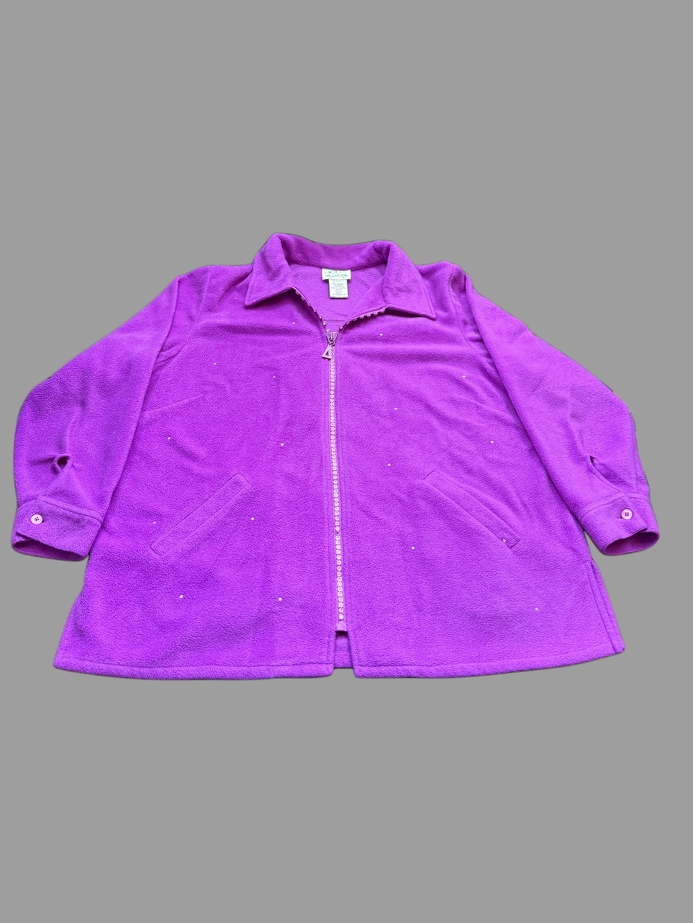 Womens Purple Fleece Zip Jacket - Unbranded